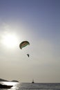 Parasailing Silhouette Royalty Free Stock Photo