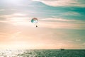 Parasailing at sunset in Clearwater Beach Florida Royalty Free Stock Photo