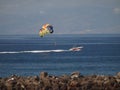 Parasailing in Tenerife Royalty Free Stock Photo