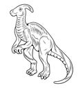 Parasaurolophus big dangerous dino dinosaur Royalty Free Stock Photo