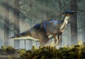 Parasaurolophus Calling in the Forest