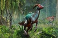 Parasaurolophus from the Cretaceous era 3D illustration Royalty Free Stock Photo