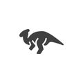 Parasaurolophus dinosaur vector icon