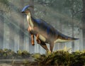 Parasaurolophus Standing in The Forest