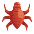 Parasite bug icon, cartoon style