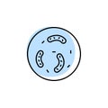 Parasite icon with color shadow vector icon in biology set