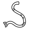 Parasite worm icon, outline style