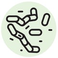 Parasite Worm Infection Icon stock illustration