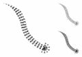 Parasite worm Mosaic Icon of Abrupt Parts Royalty Free Stock Photo