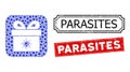 Parasites Textured Seal Stamps with Bacilla Stencil Mosaic Virus Pandorra Box