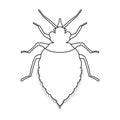 Parasites vector icon.Outline vector icon isolated on white background parasites.