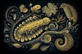 Parasitic worms, generative ai illustration