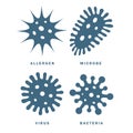 Parasitic microbes vector icon