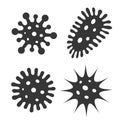 Parasitic microbes and viruses vector icons