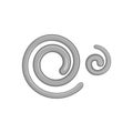 Parasitic nematode worms icon,