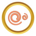 Parasitic nematode worms vector icon