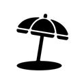 Parasol beach ( summer , vacation ) vector icon illustration Royalty Free Stock Photo