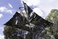 Parasol made of pieces of torn fabric at MONA Museum Hobart, Tasmania