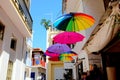 Parasol shop, Skiathos, Greece.