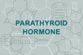 Parathyroid hormone sign. Medical concept