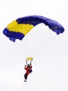 Paratrooper on airshow Royalty Free Stock Photo