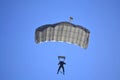 Paratrooper falls from above Royalty Free Stock Photo