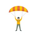 Paratrooper icon flat isolated vector
