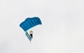 Paratrooper with the Kazakh flag Royalty Free Stock Photo