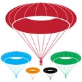 Paratrooper Parachute SkyDiving Man Icon Royalty Free Stock Photo