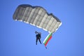 Paratrooper waving Bulgarian Flag