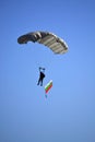 Paratrooper waving Bulgarian Flag