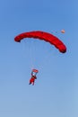 Paratrooper with 97 year old veteran of the British Red Beret jump in the Netherlands