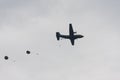 Paratroopers drop during the 72th commemoration of operation Market Garden
