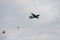 Paratroopers drop during the 72th commemoration of operation Market Garden