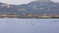 Paratroopers landing in sea at Calvi in Corsica