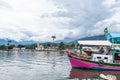 Paraty, Brazil - Jan 24, 2024: Port of Paraty, Brazil with colorful tourist and fishing boats