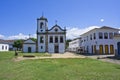 Paraty, Old city street view with a Colonial church, Brazil, South America