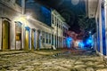 Paraty streets at night