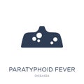 Paratyphoid fever icon. Trendy flat vector Paratyphoid fever icon on white background from Diseases collection Royalty Free Stock Photo