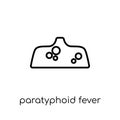 Paratyphoid fever icon. Trendy modern flat linear vector Paratyphoid fever icon on white background from thin line Diseases Royalty Free Stock Photo