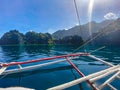 Paraw boat in Coron island in Palawan, Philippines