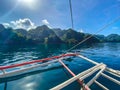 Paraw boat in Coron island in Palawan, Philippines