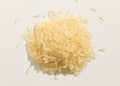 Parboiled Chinese Rice seed. Pile of grains. Top view. Royalty Free Stock Photo