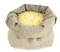 Parboiled rice bag Royalty Free Stock Photo