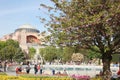 Parc close to Sainte-Sophie (Hagia Sophia) mosque Istanbul, Turkey