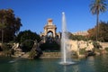 Parc de la Ciutadella park fountain in Barcelona Royalty Free Stock Photo