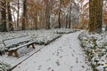 Parc de la Tete d`Or wakes up under snow