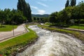 Parc del Segre Segre Park of La Seu de Urgell, Catalonia, Spain Royalty Free Stock Photo