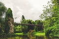 Parc des Buttes Chaumont in Paris, France. Royalty Free Stock Photo