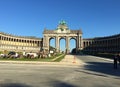 Parc du Cinquantenaire French for `Park of the Fiftieth Anniversary` Royalty Free Stock Photo